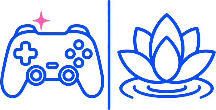Playful tools shown as a game controller, quiet tools shown as a lotus